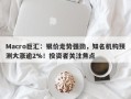 Macro巨汇：银价走势强劲，知名机构预测大涨逾2%！投资者关注焦点