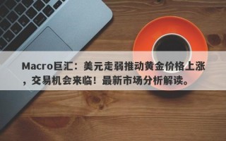 Macro巨汇：美元走弱推动黄金价格上涨，交易机会来临！最新市场分析解读。