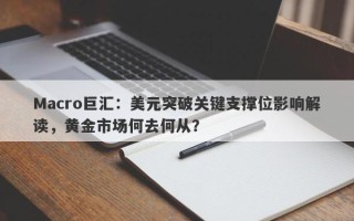 Macro巨汇：美元突破关键支撑位影响解读，黄金市场何去何从？