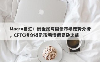 Macro巨汇：贵金属与国债市场走势分析，CFTC持仓揭示市场情绪复杂之谜