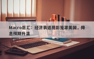 Macro巨汇：经济衰退阴影笼罩美国，降息预期升温