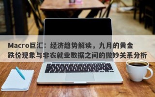 Macro巨汇：经济趋势解读，九月的黄金跌价现象与非农就业数据之间的微妙关系分析