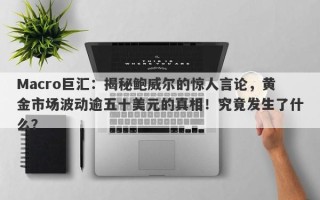 Macro巨汇：揭秘鲍威尔的惊人言论，黄金市场波动逾五十美元的真相！究竟发生了什么？