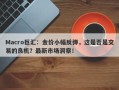 Macro巨汇：金价小幅反弹，这是否是交易的良机？最新市场洞察！