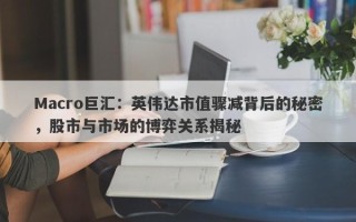Macro巨汇：英伟达市值骤减背后的秘密，股市与市场的博弈关系揭秘