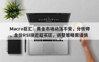Macro巨汇：黄金市场动荡不安，分析师，金价RSI接近超买区，调整策略需谨慎