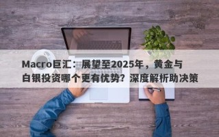 Macro巨汇：展望至2025年，黄金与白银投资哪个更有优势？深度解析助决策