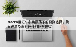 Macro巨汇：市场震荡下的投资选择，黄金还是股市？分析对比与建议