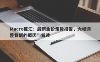 Macro巨汇：最新金价走势报告，大幅调整背后的原因与解读