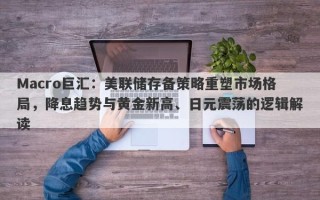 Macro巨汇：美联储存备策略重塑市场格局，降息趋势与黄金新高、日元震荡的逻辑解读