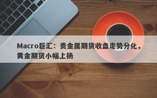 Macro巨汇：贵金属期货收盘走势分化，黄金期货小幅上扬