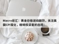 Macro巨汇：黄金价格波动剧烈，关注美国CPI变化，精明投资者的选择！