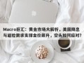 Macro巨汇：黄金市场大解析，美国降息与避险需求支撑金价飙升，空头如何应对？