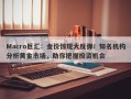 Macro巨汇：金价惊现大反弹！知名机构分析黄金市场，助你把握投资机会