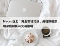Macro巨汇：黄金市场动荡，关键数据影响深度解析与交易策略