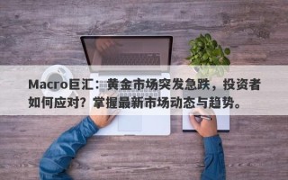Macro巨汇：黄金市场突发急跌，投资者如何应对？掌握最新市场动态与趋势。