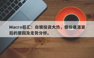Macro巨汇：白银投资大热，银价暴涨背后的原因及走势分析。