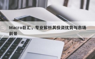 Macro巨汇，专业解析其投资优势与市场前景