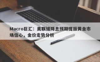 Macro巨汇：美联储降息预期提振黄金市场信心，金价走势分析