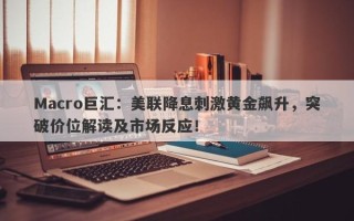 Macro巨汇：美联降息刺激黄金飙升，突破价位解读及市场反应！