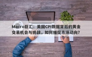 Macro巨汇：美国CPI数据背后的黄金交易机会与挑战，如何捕捉市场动向？