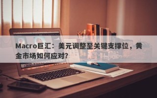 Macro巨汇：美元调整至关键支撑位，黄金市场如何应对？