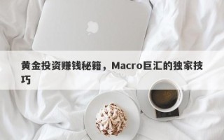 黄金投资赚钱秘籍，Macro巨汇的独家技巧