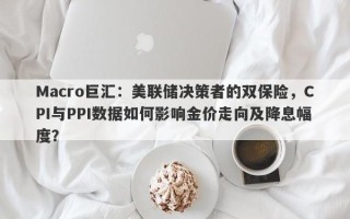 Macro巨汇：美联储决策者的双保险，CPI与PPI数据如何影响金价走向及降息幅度？