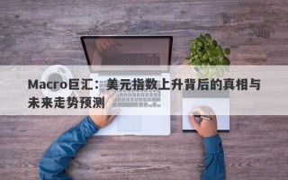 Macro巨汇：美元指数上升背后的真相与未来走势预测