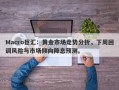 Macro巨汇：黄金市场走势分析，下周回调风险与市场倾向降息预测。