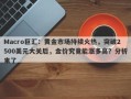 Macro巨汇：黄金市场持续火热，突破2500美元大关后，金价究竟能涨多高？分析来了
