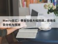Macro巨汇：黄金价格大幅回调，市场走势分析与预测