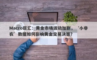 Macro巨汇：黄金市场波动加剧，‘小非农’数据如何影响黄金交易决策？