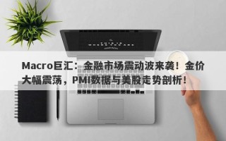 Macro巨汇：金融市场震动波来袭！金价大幅震荡，PMI数据与美股走势剖析！