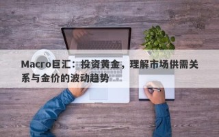 Macro巨汇：投资黄金，理解市场供需关系与金价的波动趋势