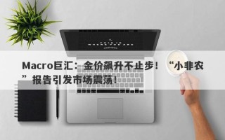 Macro巨汇：金价飙升不止步！“小非农”报告引发市场震荡！
