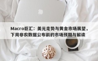 Macro巨汇：美元走势与黄金市场展望，下周非农数据公布前的市场预期与解读