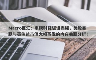 Macro巨汇：重磅财经资讯揭秘，美股暴跌与英伟达市值大幅蒸发的内在关联分析！