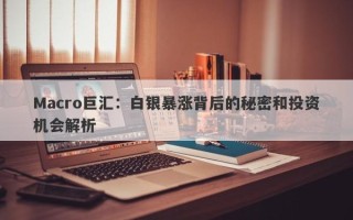 Macro巨汇：白银暴涨背后的秘密和投资机会解析