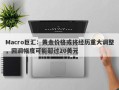 Macro巨汇：黄金价格或将经历重大调整，回调幅度可能超过20美元