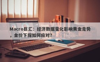 Macro巨汇：经济数据变化影响黄金走势，金价下探如何应对？