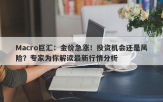 Macro巨汇：金价急涨！投资机会还是风险？专家为你解读最新行情分析