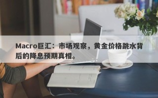 Macro巨汇：市场观察，黄金价格跳水背后的降息预期真相。