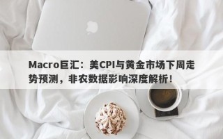 Macro巨汇：美CPI与黄金市场下周走势预测，非农数据影响深度解析！