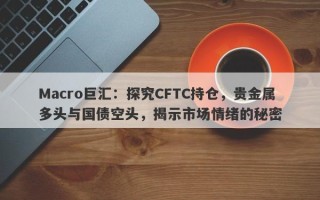 Macro巨汇：探究CFTC持仓，贵金属多头与国债空头，揭示市场情绪的秘密