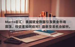 Macro巨汇：美国就业数据引发黄金市场震荡，投资者如何应对？最新交易机会解析。