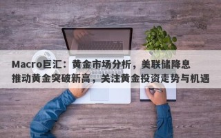 Macro巨汇：黄金市场分析，美联储降息推动黄金突破新高，关注黄金投资走势与机遇