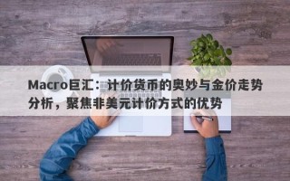 Macro巨汇：计价货币的奥妙与金价走势分析，聚焦非美元计价方式的优势