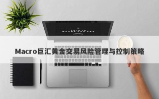 Macro巨汇黄金交易风险管理与控制策略