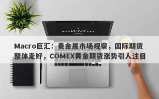 Macro巨汇：贵金属市场观察，国际期货整体走好，COMEX黄金期货涨势引人注目